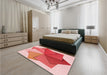 Patterned Pastel Pink Rug in a Bedroom, pat3456rd