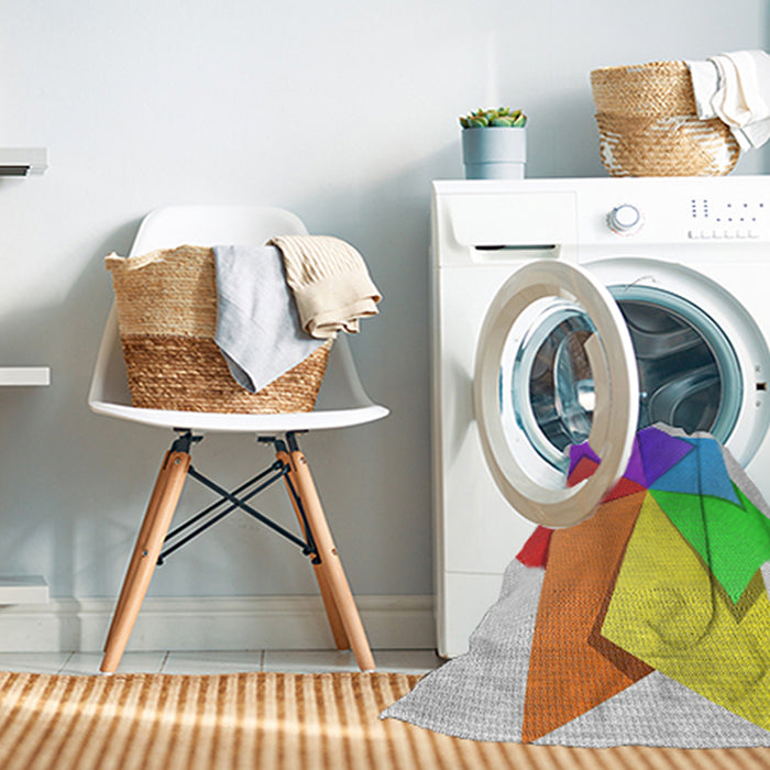 Machine Washable Transitional Pink Plum Purple Rug in a Washing Machine, wshpat3456