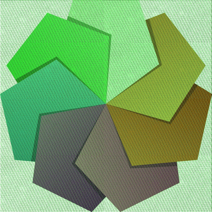 Round Patterned Fern Green Rug, pat3457grn