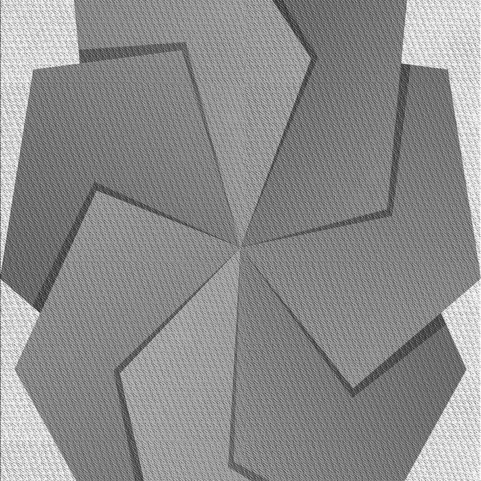 Machine Washable Transitional Silver Gray Rug, wshpat3457gry