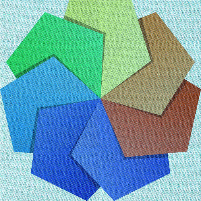 Round Patterned Azure Blue Rug, pat3457lblu