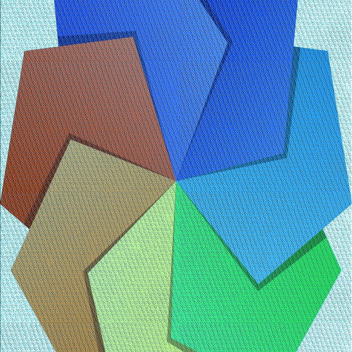 Patterned Azure Blue Rug, pat3457lblu