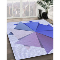 Patterned Periwinkle Purple Rug, pat3458blu