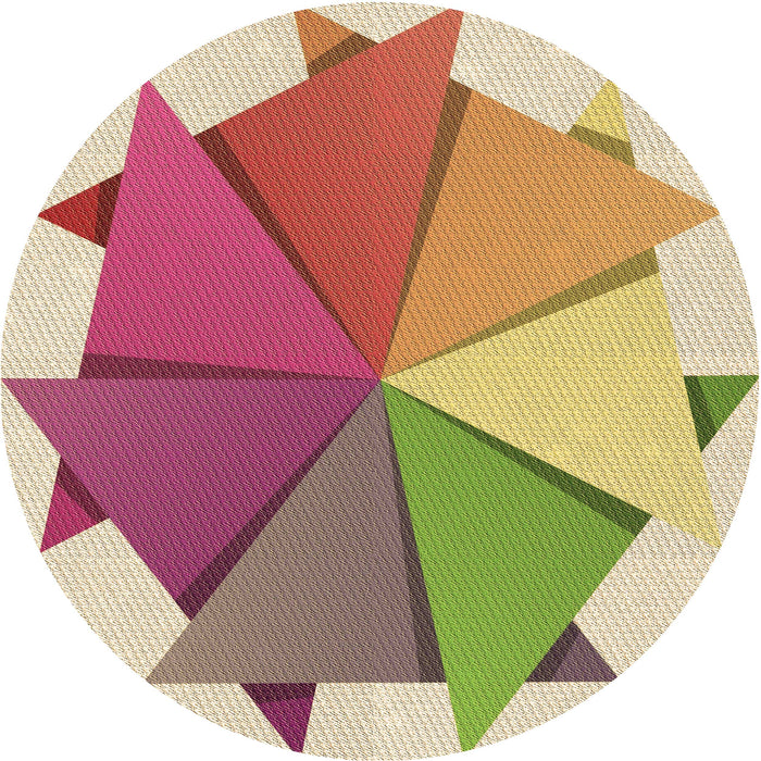 Square Patterned Brown Gold Rug, pat3458brn