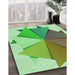 Machine Washable Transitional Green Rug in a Family Room, wshpat3458grn