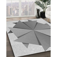 Patterned Platinum Gray Rug, pat3458gry