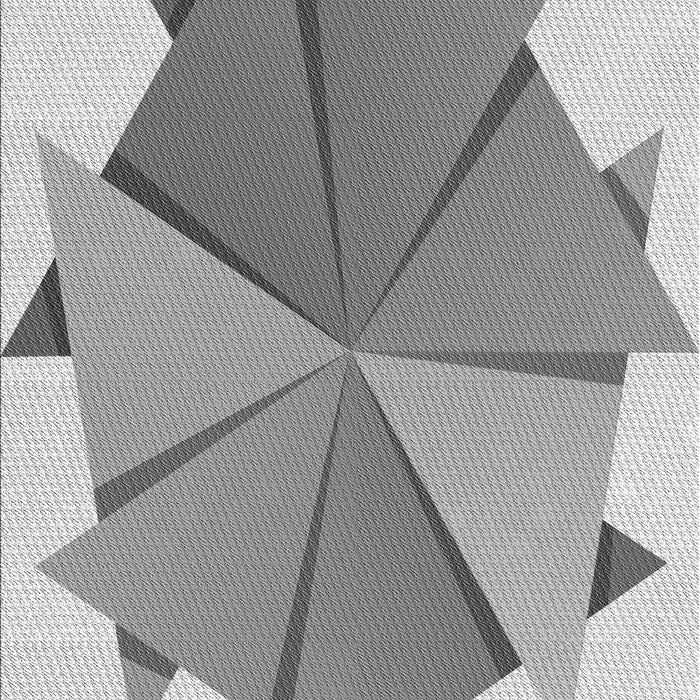 Machine Washable Transitional Platinum Gray Rug, wshpat3458gry