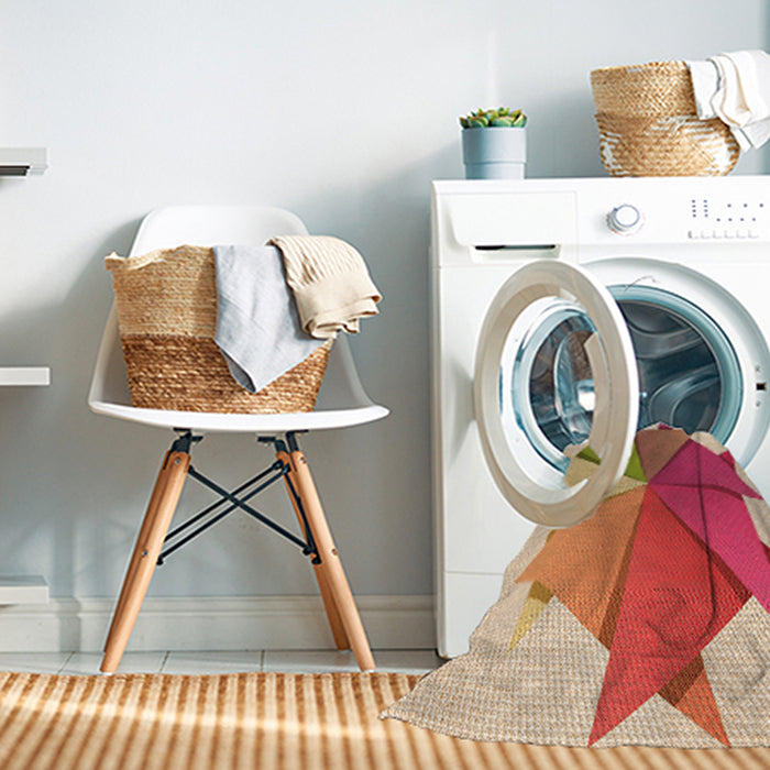 Machine Washable Transitional Red Rug in a Washing Machine, wshpat3458org