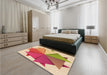 Patterned Red Rug in a Bedroom, pat3458org