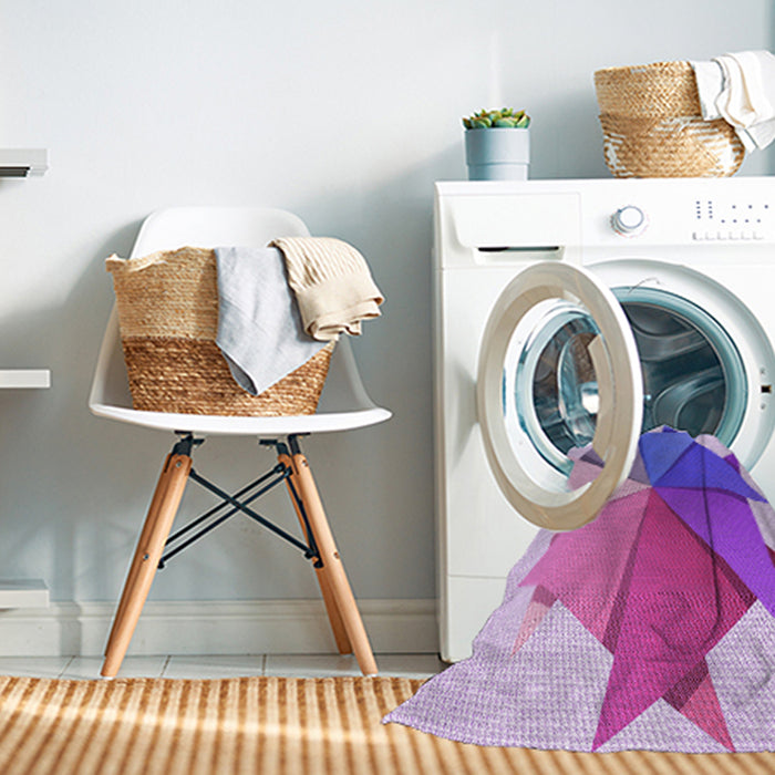 Machine Washable Transitional Mauve Purple Rug in a Washing Machine, wshpat3458pur