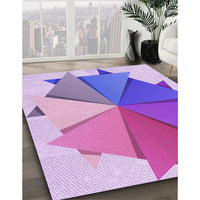 Patterned Mauve Purple Rug, pat3458pur