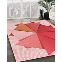 Patterned Pink Rug, pat3458rd