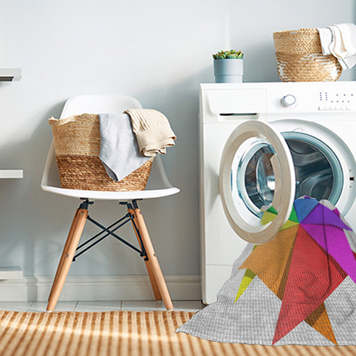 Machine Washable Transitional Pink Plum Purple Rug in a Washing Machine, wshpat3458