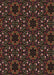 Machine Washable Transitional Chocolate Brown Rug, wshpat3459brn