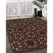 Machine Washable Transitional Chocolate Brown Rug in a Family Room, wshpat3459brn