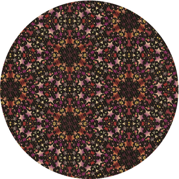 Square Machine Washable Transitional Chocolate Brown Rug in a Living Room, wshpat3459brn