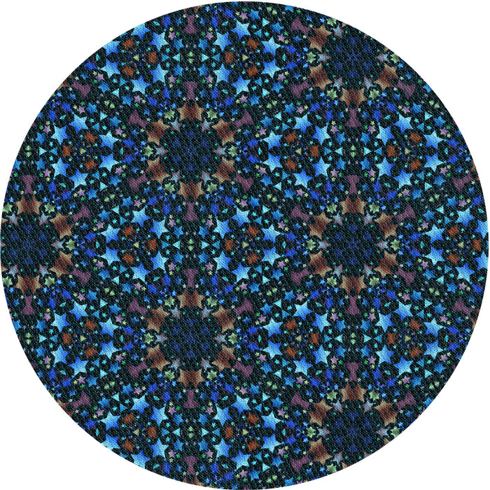 Square Machine Washable Transitional Midnight Gray Rug in a Living Room, wshpat3459lblu