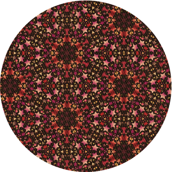 Square Machine Washable Transitional Saddle Brown Rug in a Living Room, wshpat3459org