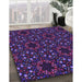 Machine Washable Transitional Amethyst Purple Rug in a Family Room, wshpat3459pur