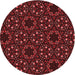 Square Machine Washable Transitional Maroon Red Rug in a Living Room, wshpat3459rd