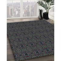 Patterned Gray Novelty Rug, pat345