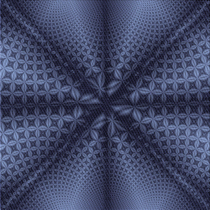 Round Patterned Night Blue Rug, pat346blu