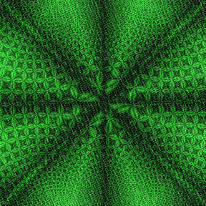 Round Patterned Deep Emerald Green Rug, pat346grn