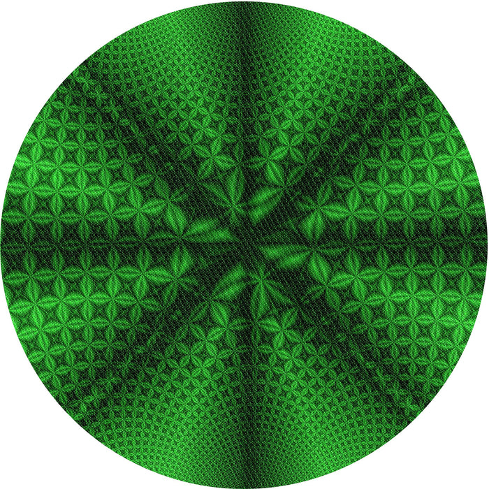 Square Patterned Deep Emerald Green Rug, pat346grn