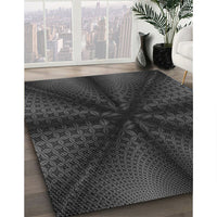 Patterned Midnight Gray Rug, pat346gry