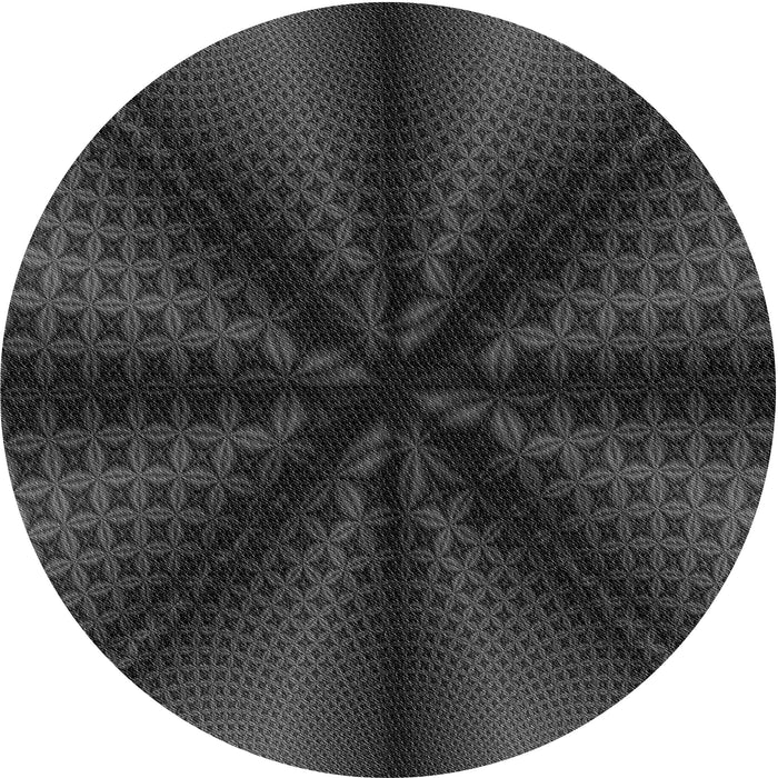 Square Patterned Midnight Gray Rug, pat346gry