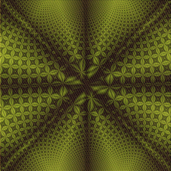 Round Patterned Olive Green Rug, pat346org