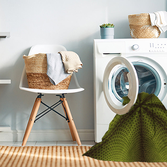 Machine Washable Transitional Olive Green Rug in a Washing Machine, wshpat346org