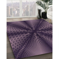 Patterned French Lilac Purple Rug, pat346pur