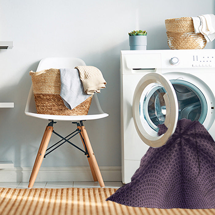 Machine Washable Transitional French Lilac Purple Rug in a Washing Machine, wshpat346pur