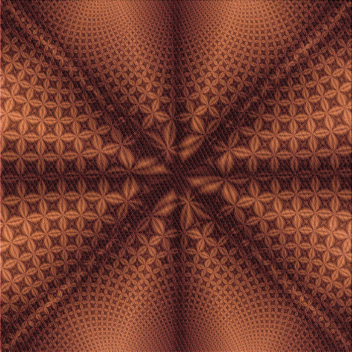 Round Patterned Red Rug, pat346rd