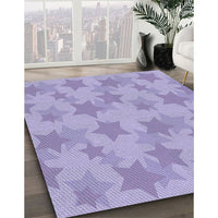 Patterned Medium Purple Rug, pat3460blu