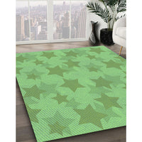 Patterned Green Rug, pat3460lblu