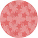 Square Patterned Light Coral Pink Rug, pat3460rd