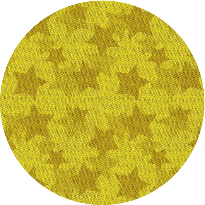 Square Patterned Golden Yellow Rug, pat3460yw