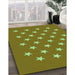 Patterned Pistachio Green Rug in Family Room, pat3461grn