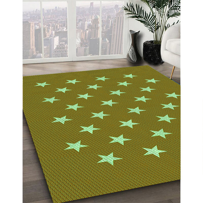 Machine Washable Transitional Pistachio Green Rug in a Family Room, wshpat3461grn