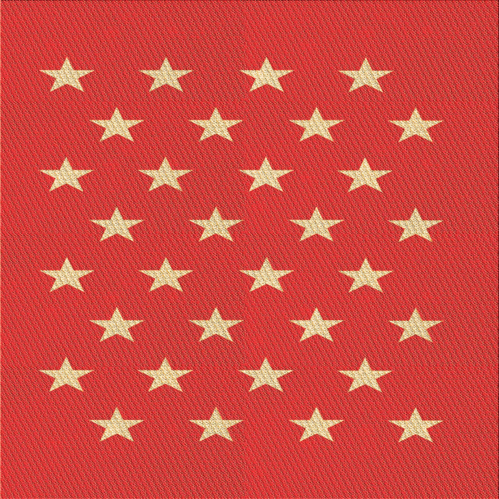 Round Patterned Red Rug, pat3461org