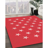 Patterned Red Rug, pat3461rd