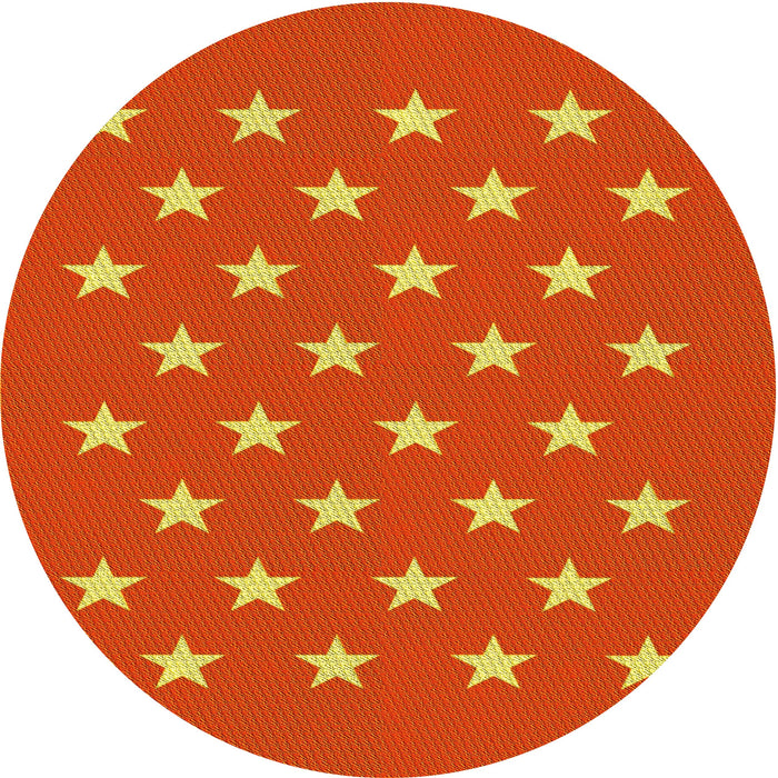 Square Patterned Orange Red Orange Rug, pat3461yw