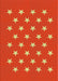 Patterned Orange Red Novelty Rug, pat3461