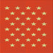 Square Patterned Orange Red Novelty Rug, pat3461