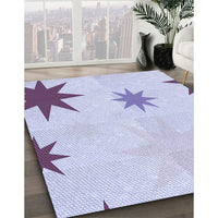 Patterned Lavender Blue Rug, pat3462blu