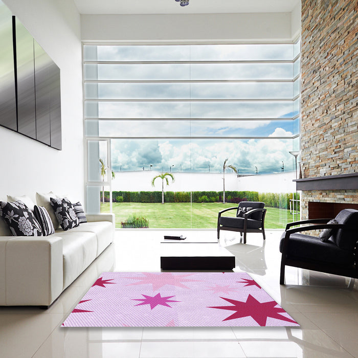 Machine Washable Transitional Deep Mauve Purple Rug in a Kitchen, wshpat3462pur