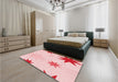 Patterned Light Rose Pink Rug in a Bedroom, pat3462rd