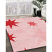 Machine Washable Transitional Light Rose Pink Rug in a Family Room, wshpat3462rd